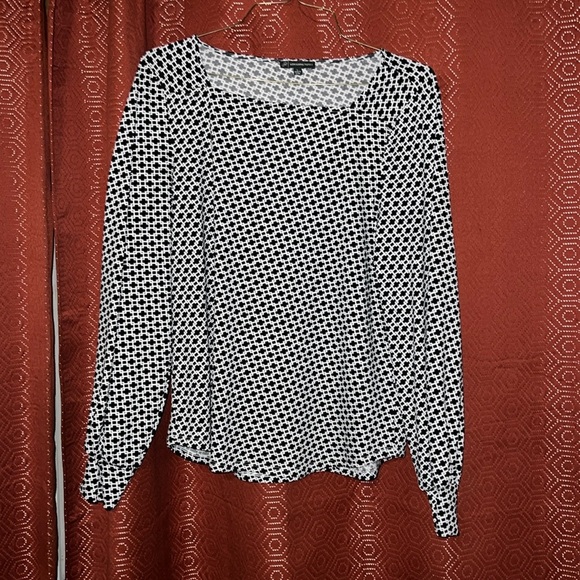 Adrianna Papell Tops - Adrianna Papell Black White Blouse Large